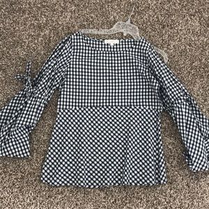 Loft gingham print top